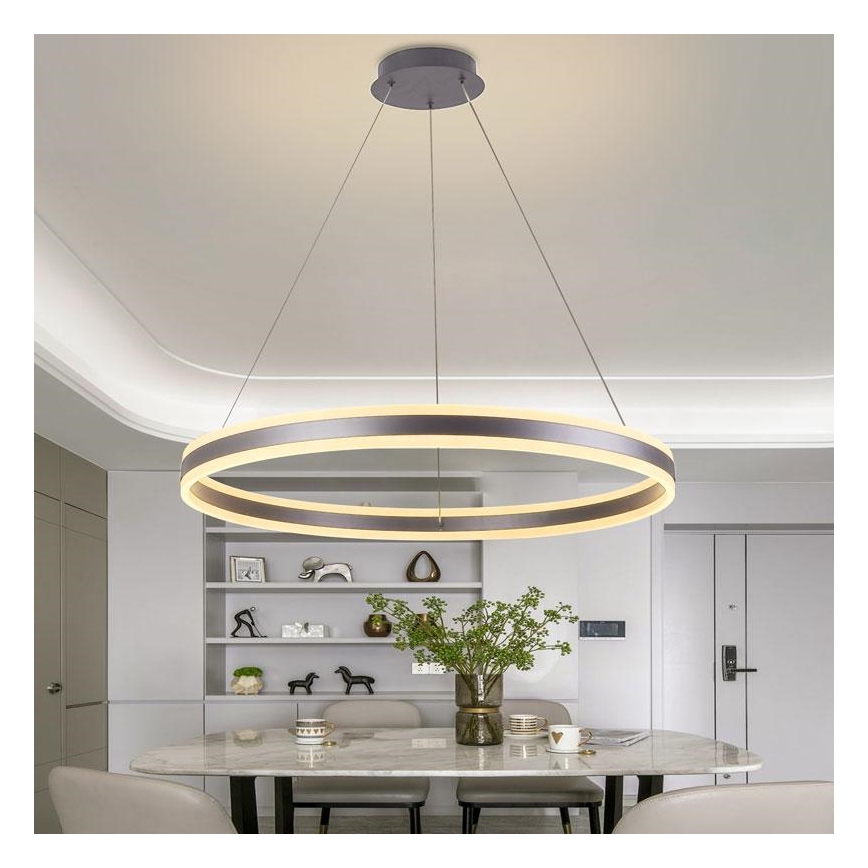 Lampadario a sospensione con filo LED dimmerabile LED/110W/230V 3000-6500K diametro 80 cm + telecomando