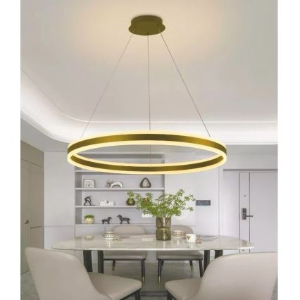 Lampadario a sospensione con filo LED dimmerabile LED/110W/230V 3000-6500K diametro 80 cm + telecomando