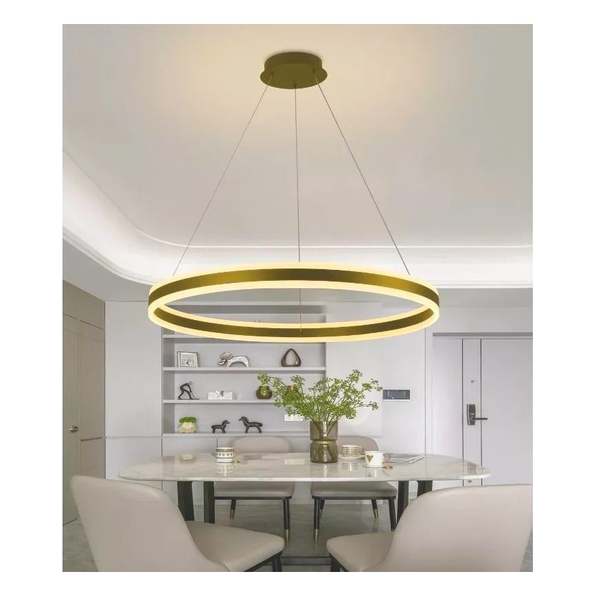 Lampadario a sospensione con filo LED dimmerabile LED/110W/230V 3000-6500K diametro 80 cm + telecomando
