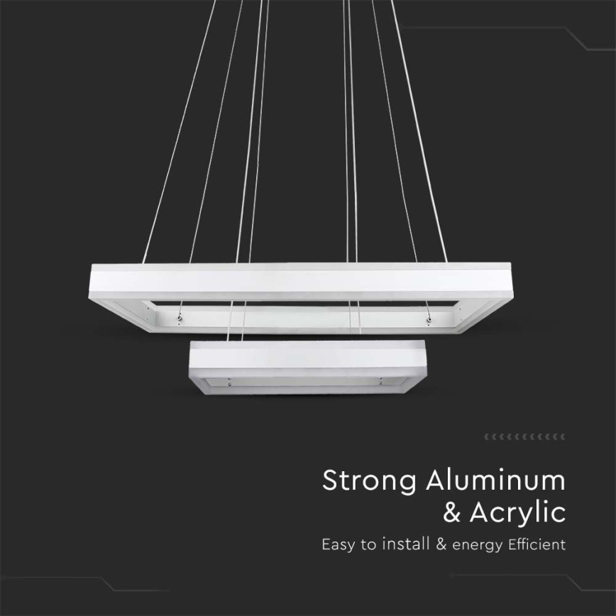 Lampadario a sospensione con filo LED dimmerabile LED/113W/230V 3000K bianco