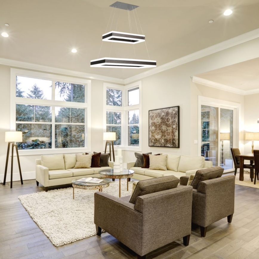 Lampadario a sospensione con filo LED dimmerabile LED/113W/230V 3000K marrone