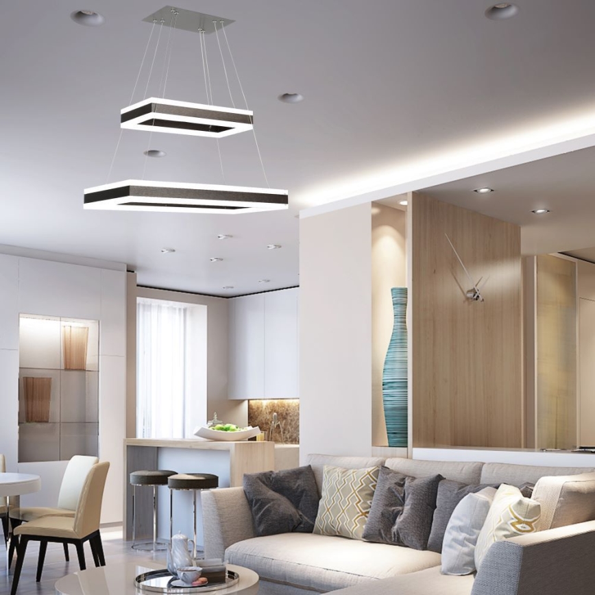 Lampadario a sospensione con filo LED dimmerabile LED/113W/230V 3000K marrone
