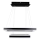 Lampadario a sospensione con filo LED dimmerabile LED/113W/230V 3000K nero