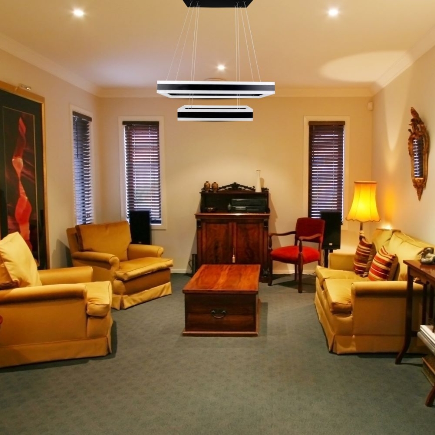 Lampadario a sospensione con filo LED dimmerabile LED/113W/230V 3000K nero