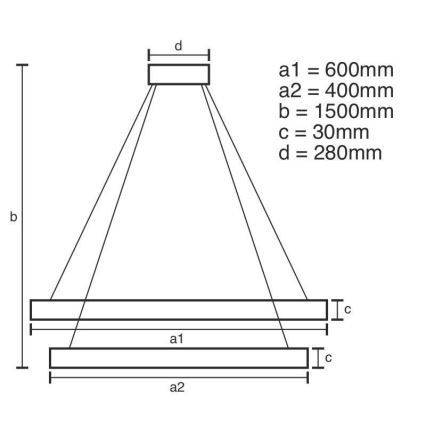 LED Dimmerabile cristallo lampadario su filo LED/115W/230V 3000-6500K argento + telecomando