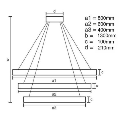 LED Dimmerabile cristallo lampadario su filo LED/115W/230V 3000-6500K cromo/oro + telecomando