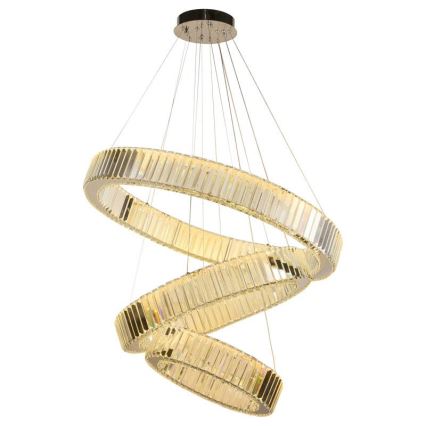 LED Lampadario di cristallo dimmerabile a filo LED/115W/230V 3000-6500K cromo lucido + telecomando
