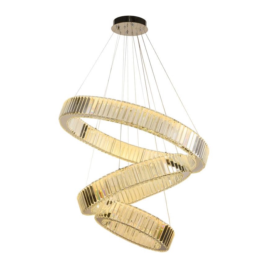 LED Lampadario di cristallo dimmerabile a filo LED/115W/230V 3000-6500K cromo lucido + telecomando