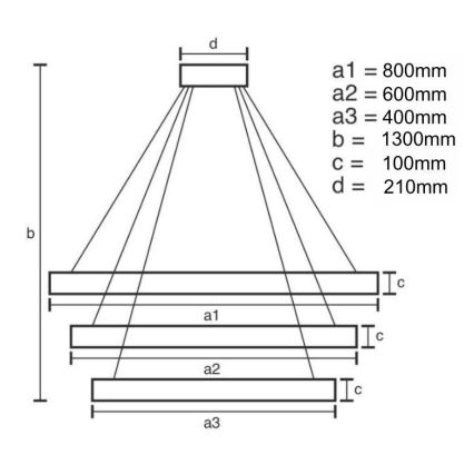 LED Dimmerabile cristallo lampadario su filo LED/115W/230V 3000-6500K cromo + telecomando