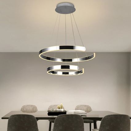 Lampadario a sospensione con filo LED dimmerabile LED/120W/230V 3000-6500K diametro 60 cm + telecomando