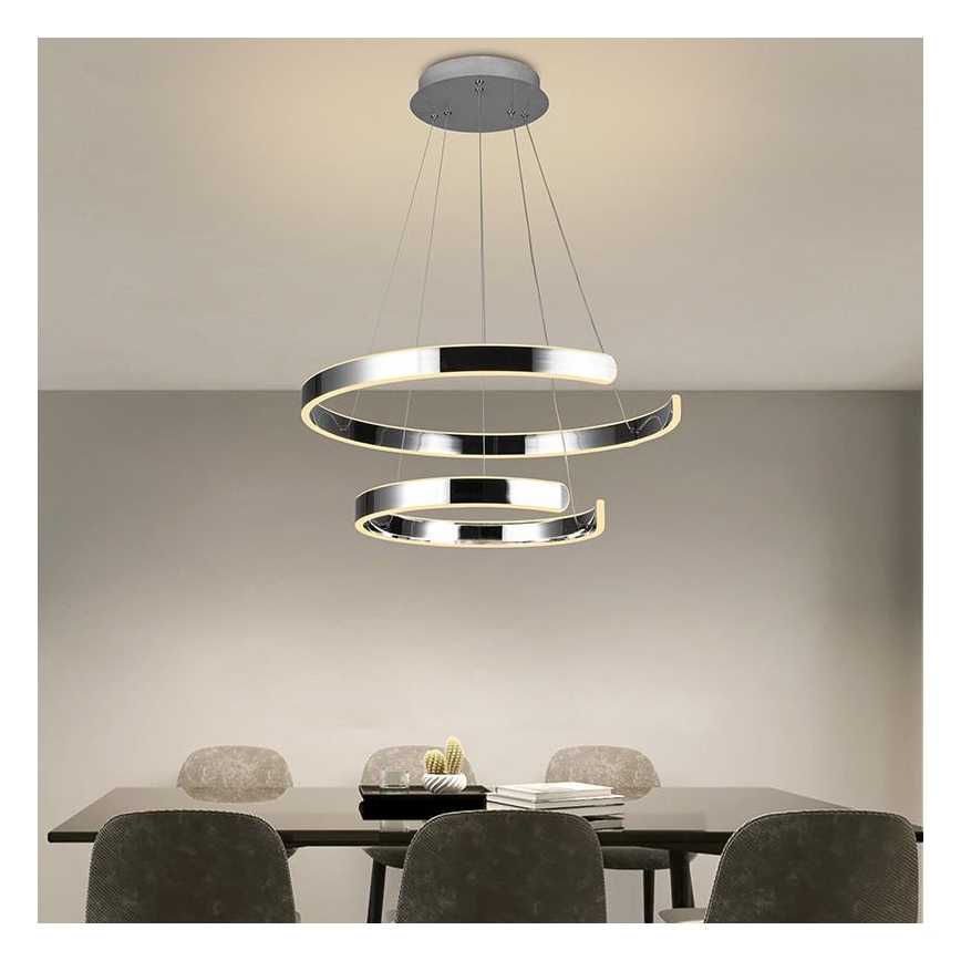 Lampadario a sospensione con filo LED dimmerabile LED/120W/230V 3000-6500K diametro 60 cm + telecomando