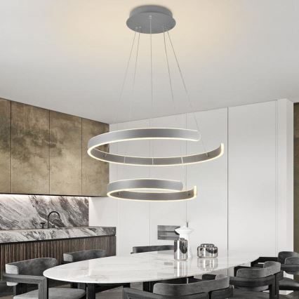 Lampadario a sospensione con filo LED dimmerabile LED/120W/230V 3000-6500K diametro 60 cm + telecomando