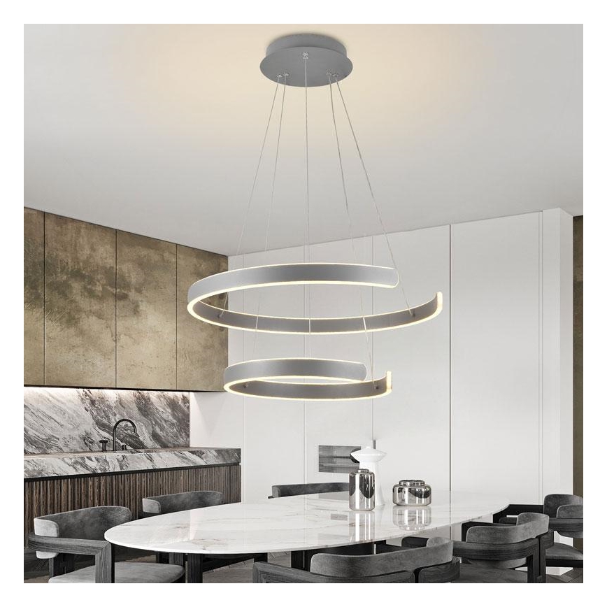 Lampadario a sospensione con filo LED dimmerabile LED/120W/230V 3000-6500K diametro 60 cm + telecomando