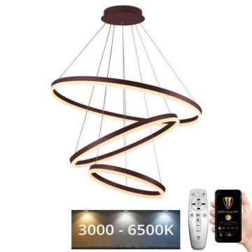 Lampadario a sospensione con filo LED dimmerabile LED/125W/230V 3000-6500K diametro 80 cm + telecomando