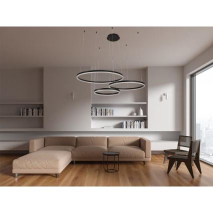 Lampadario a sospensione con filo LED dimmerabile LED/125W/230V 3000-6500K + telecomando
