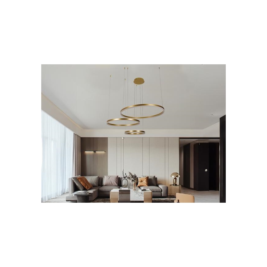 Lampadario a sospensione con filo LED dimmerabile LED/125W/230V 3000-6500K + telecomando