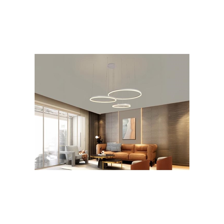 Lampadario a sospensione con filo LED dimmerabile LED/125W/230V 3000-6500K + telecomando