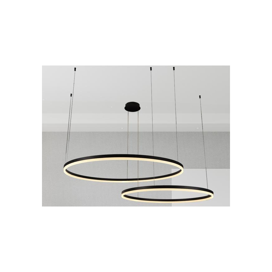 Lampadario a sospensione con filo LED dimmerabile LED/128W/230V 3000-6500K diametro 100 cm + telecomando