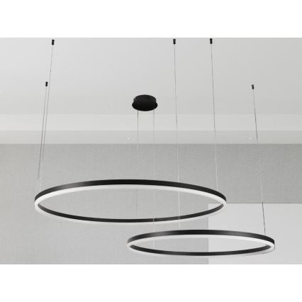 Lampadario a sospensione con filo LED dimmerabile LED/128W/230V 3000-6500K diametro 100 cm + telecomando