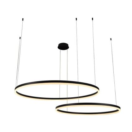 Lampadario a sospensione con filo LED dimmerabile LED/128W/230V 3000-6500K diametro 100 cm + telecomando