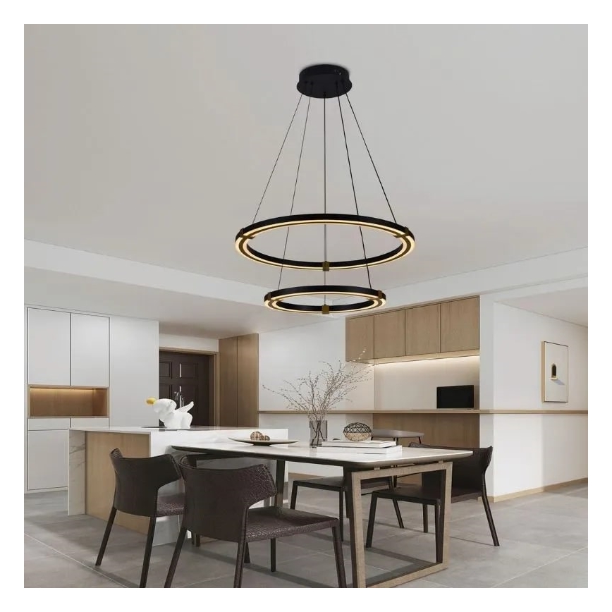 Lampadario a sospensione con filo LED dimmerabile LED/130W/230V 3000-6500K + telecomando