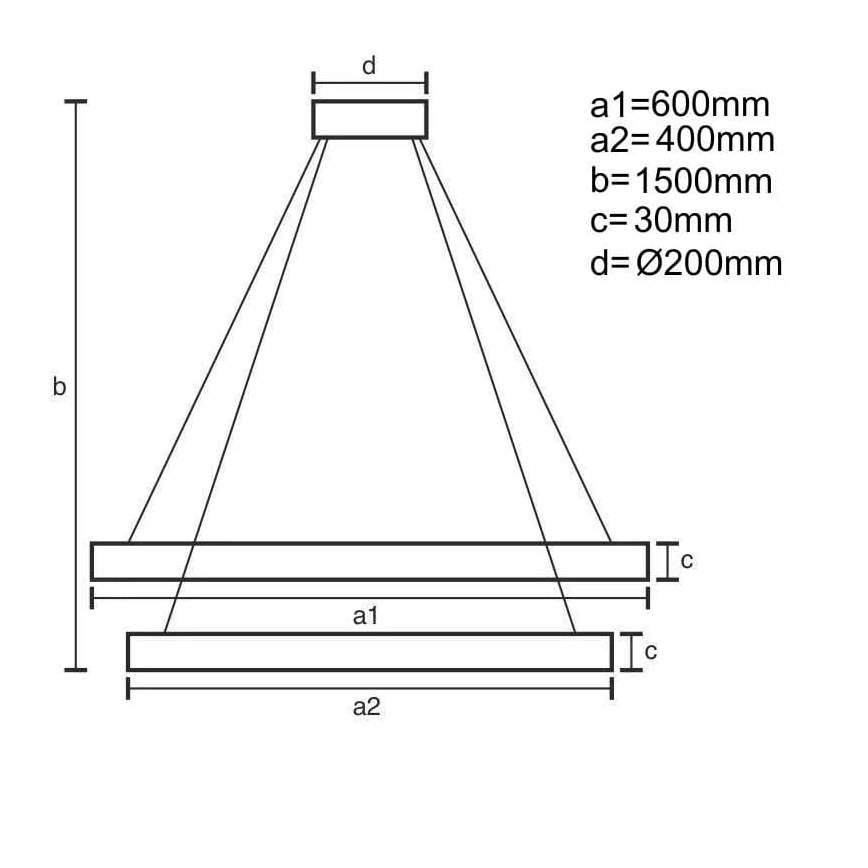 Lampadario a sospensione con filo LED dimmerabile LED/130W/230V 3000-6500K + telecomando