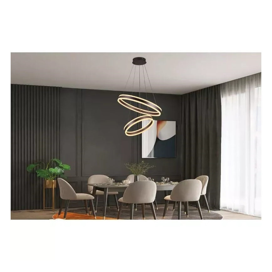 Lampadario a sospensione con filo LED dimmerabile LED/135W/230V 3000-6500K + telecomando