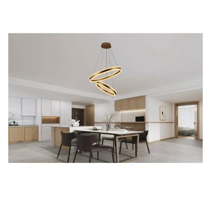 Lampadario a sospensione con filo LED dimmerabile LED/135W/230V 3000-6500K + telecomando