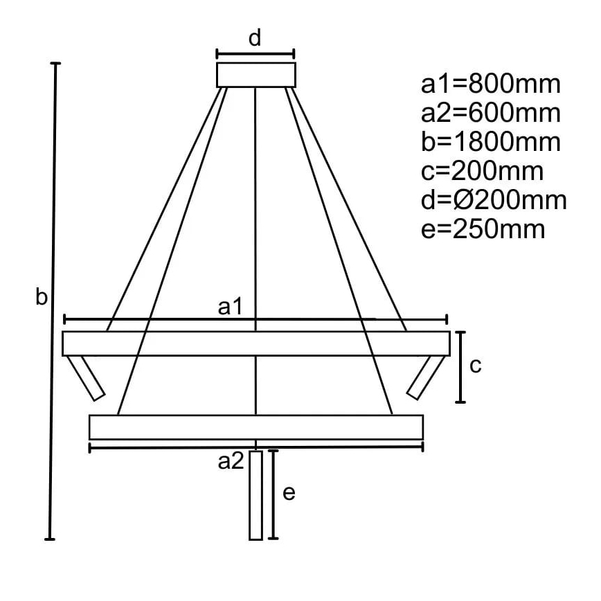 Lampadario a sospensione con filo LED dimmerabile LED/140W/230V 3000-6500K + telecomando