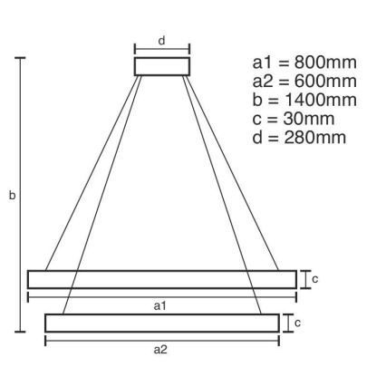 LED Dimmerabile cristallo lampadario su filo LED/160W/230V 3000-6500K argento + telecomando