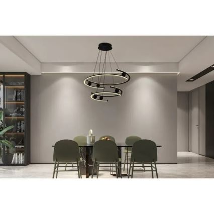 Lampadario a sospensione con filo LED dimmerabile LED/170W/230V 3000-6500K + telecomando