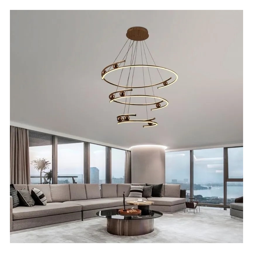 Lampadario a sospensione con filo LED dimmerabile LED/170W/230V 3000-6500K + telecomando