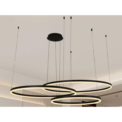 Lampadario a sospensione con filo LED dimmerabile LED/170W/230V 3000-6500K + telecomando