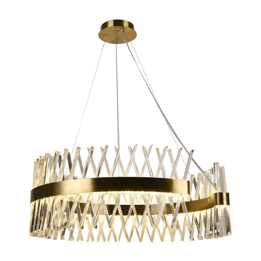 LED Dimmerabile cristallo lampadario su filo LED/175W/230V 3000-6500K oro + telecomando
