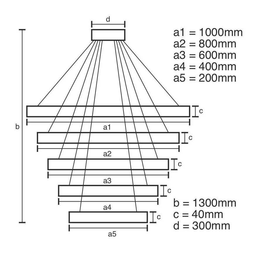 Lampadario a sospensione con filo LED dimmerabile LED/210W/230V 3000-6500K diametro 100 cm + telecomando