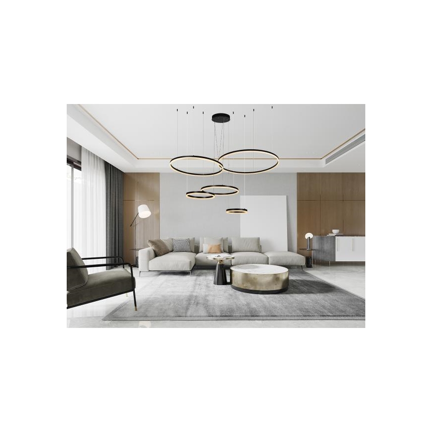 Lampadario a sospensione con filo LED dimmerabile LED/220W/230V 3000-6500K diametro 100 cm + telecomando