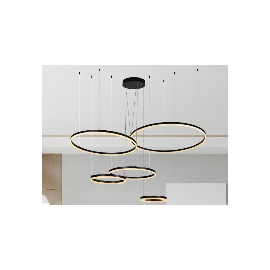 Lampadario a sospensione con filo LED dimmerabile LED/220W/230V 3000-6500K diametro 100 cm + telecomando