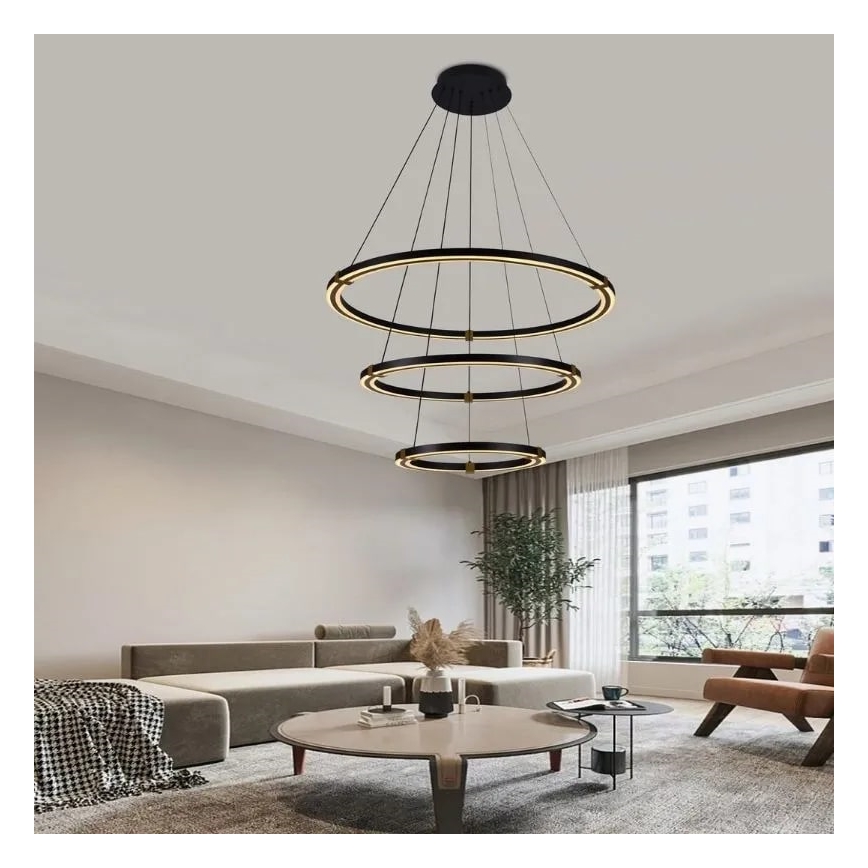 Lampadario a sospensione con filo LED dimmerabile LED/235W/230V 3000-6500K + telecomando