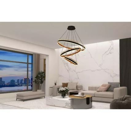 Lampadario a sospensione con filo LED dimmerabile LED/240W/230V 3000-6500K + telecomando