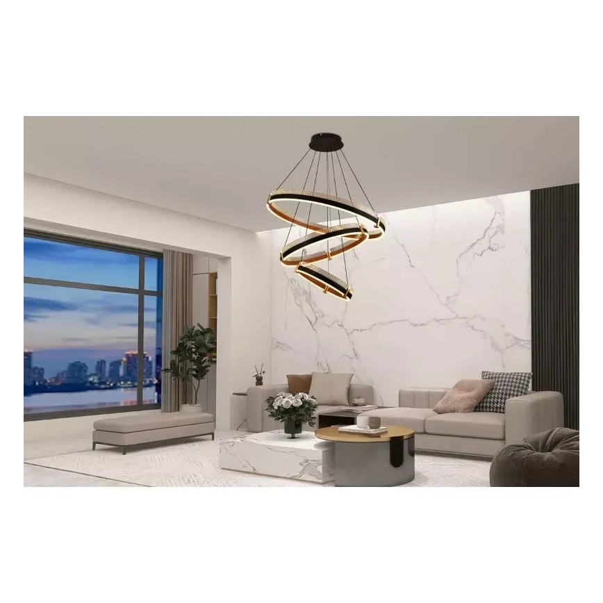 Lampadario a sospensione con filo LED dimmerabile LED/240W/230V 3000-6500K + telecomando