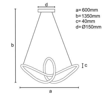 Lampadario a sospensione con filo LED dimmerabile LED/25W/230V 3000-6500K + telecomando