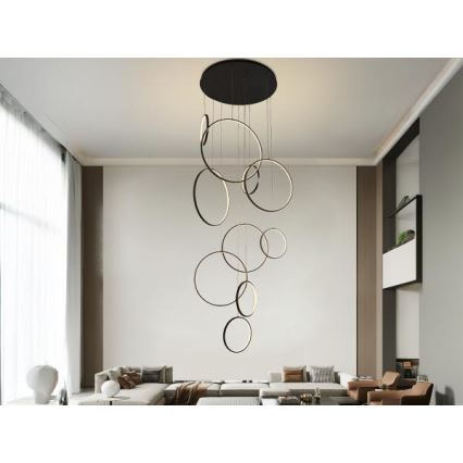 Lampadario a sospensione con filo LED dimmerabile LED/290W/230V 3000-6500K + telecomando
