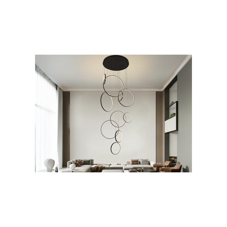 Lampadario a sospensione con filo LED dimmerabile LED/290W/230V 3000-6500K + telecomando