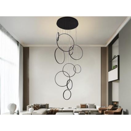 Lampadario a sospensione con filo LED dimmerabile LED/290W/230V 3000-6500K + telecomando