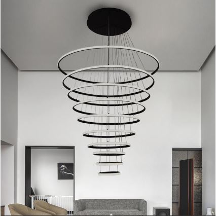 Lampadario a sospensione con filo LED dimmerabile LED/365W/230V 3000-6500K + telecomando