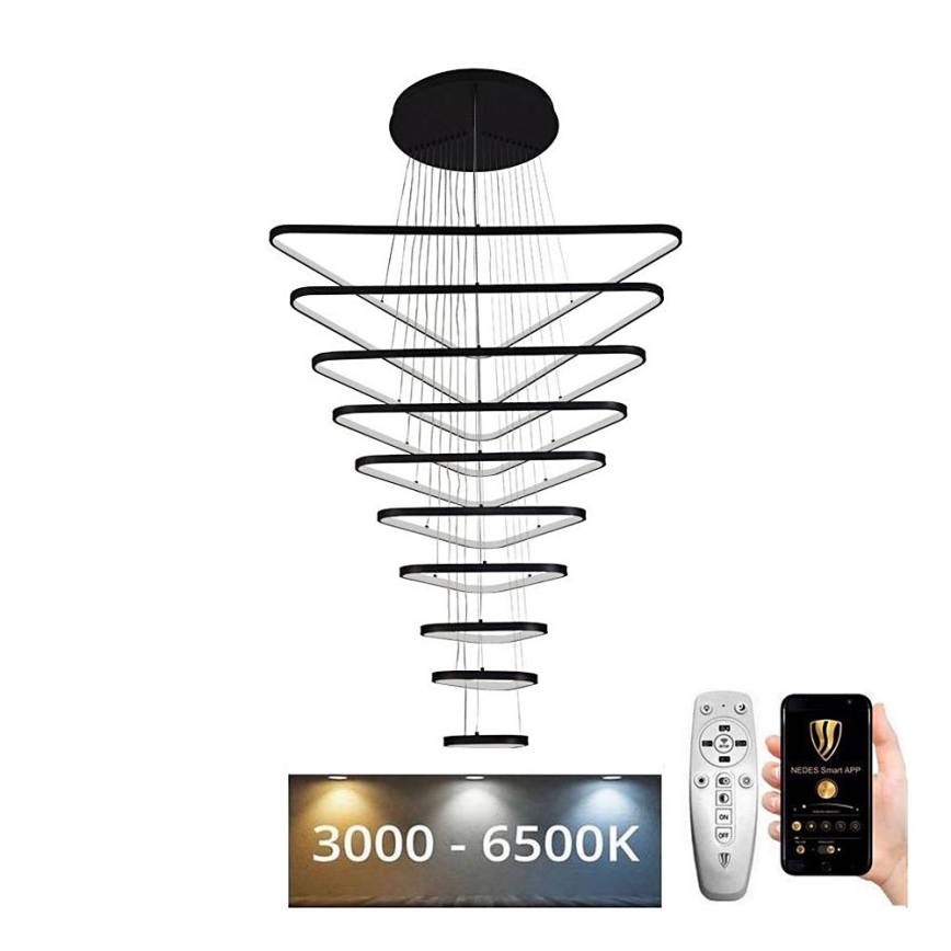 Lampadario a sospensione con filo LED dimmerabile LED/385W/230V 3000-6500K + telecomando