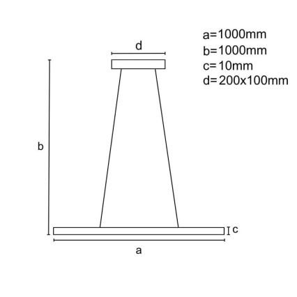 Lampadario a sospensione con filo LED dimmerabile LED/40W/230V 3000-6500K bianco + telecomando