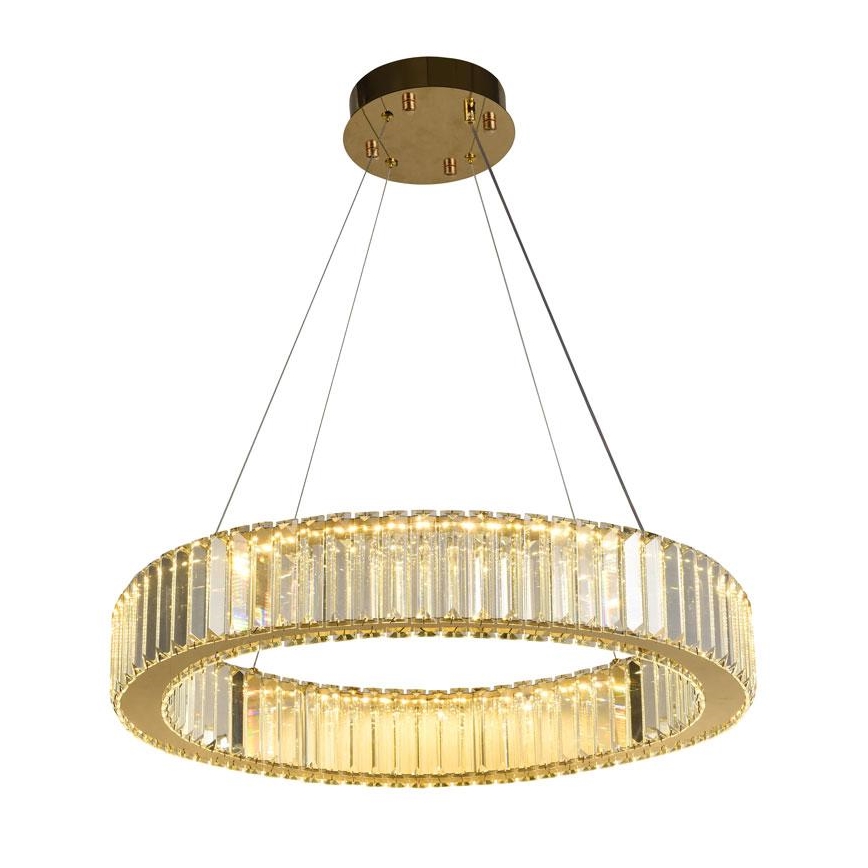 LED Dimmerabile cristallo lampadario su filo LED/40W/230V 3000-6500K cromo/oro + telecomando