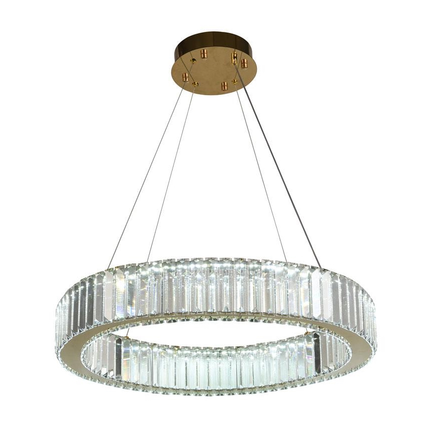 LED Dimmerabile cristallo lampadario su filo LED/40W/230V 3000-6500K cromo/oro + telecomando