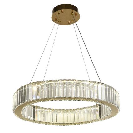 LED Dimmerabile cristallo lampadario su filo LED/40W/230V 3000-6500K cromo/oro + telecomando